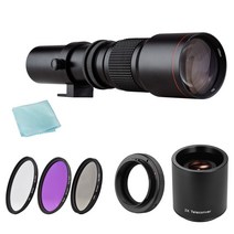 dslr 카메라 소니카메라 초망원 렌즈 500mm f8.0-32 수동 줌 t-마운트 uvcplfld 필터 2x 500mm 텔레컨버터 a7r4 a7r3 a7m4 a7m3 a7s3, 씨엔, d11476