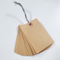 크라프트 무지 철사꼬리표 행택 네임텍(1000매)