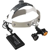 의료용 진료 헤드라이트 LED 조명 안과 치과 밝기조절, 실버 2.5배