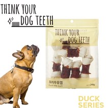THINK TOUR DOG 소고기 연어 오리 치킨 딩고 우유껌, 1개, 오리 딩고 우유껌 6p