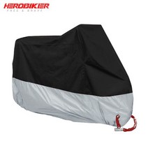 HEROBIKER-오토바이커버 올 시즌 방수 방진 UV 보호 야외 모토 스쿠터 모토바이크 레인 커버, CHINA, 4XL for 2301-2600mm, Silver