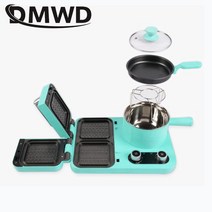 샌드위치 쿠커 양면 토스트 핫샌드위치 메이커 110V/220V 파니니 샌드위치 메이커 아침 식사 스테이크 그, 01 with cook pot blue_01 미국