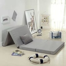 1인 자취 원룸 접이식 깔개 매트리스 낮잠 매트 좁은 공간, 베이지_폭100cmx길이200cmx두께10cm