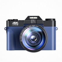 4k캠코더 미니캠코더 캠코더대여 소형 레트로 캠코더 매크로 렌즈 48MP AF 카메라 사진 16X 와이드 앵글 4K 유튜브 스트리밍 웹캠 플립 스크린 와이파이 비디오 레코더 촬영, 01 With 2 Lens_05 128G TF Card