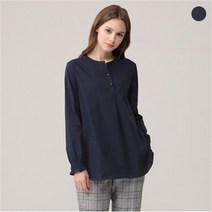 플래퍼 55한정 (플래퍼) 심플 라운드 블라우스(X12BL640)