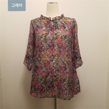 [이헌영] NC02 잔꽃무늬 프릴넥 블라우스 21BS5064B1 (7274897)