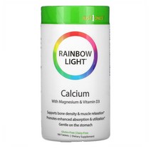 Rainbow Light 레이보우라이트 저스트 원스 칼슘 180 정, .