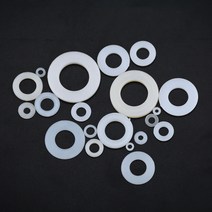 나일론 평면 와셔 스페이서 절연 가스켓 링 나사 볼트 가스켓용 화이트 플라스틱 M2 M2.5 M3 M4 M5 100 개