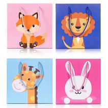 캐릭터 애니멀 종이 쇼핑백_대형 선물포장 미니선물백, 기린