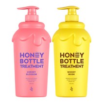 아유아유 허니보틀 트리트먼트 대용량 (1004ml), 체리블라썸향 1개+우디머스크향 1개