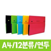 청운 12분류 도큐멘트화일.연두/A4.1개 - (파일철/북커버/블로터/서류철/링바인더/메모패드/화일철/포트폴)