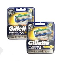 질레트 퓨전 프로글라이드 파워 면도날, 4입, 2개