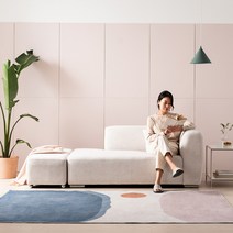 우아미가구 모노 데일리 아쿠아클린 패브릭 3인용 소파 GM5039 착불, 아이보리