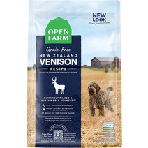 오픈팜 뉴질랜드 사슴고기 그레인 프리 개사료 4파운드