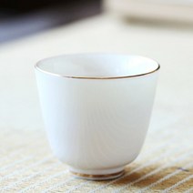 세라믹 도자기 전통찻잔 보이차 쌍화차잔 양 찻잔 지방 옥 흰색 흰색 찻잔 다도 컵 수제, 찻잔2
