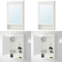 이케아 거울수납장 HEMNES 헴네스 단문형거울장 화이트 63x16x98 cm