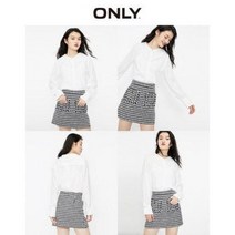 체크스커트 치마 ONLY2020 가을 새로운 패션 높은 허리 짧은 복고풍 흑백 격자 무늬 반