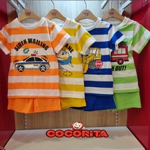 코코리따 소방차 비행기 경찰차 불도저 중장비 여름 상하복