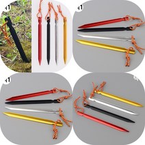 마트498 메탈 텐트팩 1P 텐트펙 쇠말뚝 타프클립 타프고정 감성차박 단조팩 콜팩 말뚝 텐트고정핀, 실버