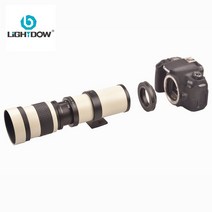 DSLR 미러리스 렌즈 단 광각 망원 라이트 도우 화이트 420-800mm f8.3-16 초 수동 줌 캐논 니콘 소니 펜탁스 후지 올림푸스 dslr 카메라 호환, 협동사