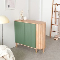 [히트디자인 OEM] 감각적인 디자인 공간에 감성을 담은 가구_템바보드 반타원 수납장 1000_국내생산 공장직송_특가상품, 오크