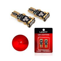 LASFIT 912 921 LED 전구 역광 6000K 화이트 캔버스 오류 없는 T15 W16W 906 904 LED 자동차트렁크용 백업 교체 화물 조명 300 슈퍼 브라이트 2팩, Red