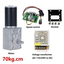 DC 모터 3.4-70kg 12V 24V 감소 대형 토크 고출력 웜 기어 역방향 회전 테이블 도어 자동 잠금, [15] 24V 27rpm, [01] Package A