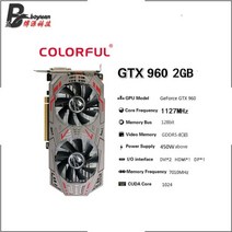 다채로운 zotac raphic 카드 gtx 960 4gb 1050ti 4gb 1060 3gb 5gb 1650 4gb 비디오 카드 gpu dvi hdmi dp 데스크탑 cpu 마더, 1-GTX 960 2GB