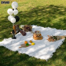 DFMEI 보헤미안 피크닉 매트 피크닉 방습 매트 야외 캠핑장 매트 장비 용품 카펫, 태슬 화이트 사이즈를 담으면서 130*180cm.