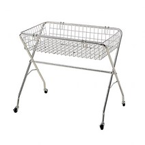 지엔디스플레이 마트 의류매장 다용도 행사 장난감 상품진열대 1단 접이식매대 2단 이동식 수납카트 바구니판매대, 1개