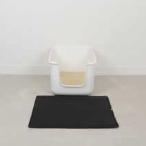 냥이 러그 화장실 거름망 매트 변처리 고양이 사막화 방지 반려묘 용품, 블랙