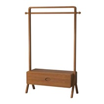 스탠드옷걸이 원목 튼튼한 드레스룸 피팅룸 인테리어, 월넛색 80cm M