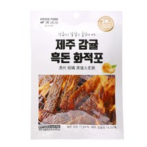 제주 감귤 흑돈 화적포 하우스 포크 인 제주 직화 불맛 육포, 4개, 40g