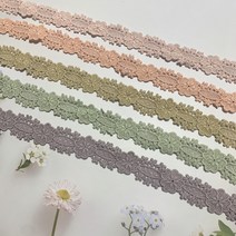자체(1마) / 5컬러 꽃밭 케미컬 면 레이스 모티브 DIY, 퍼플