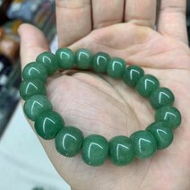 욕실커튼 녹색 사금석 옥 돌 구슬 팔찌 천연 보석 여성 선물