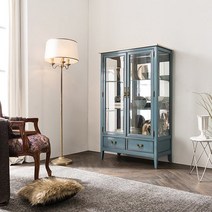 빈티지엔틱 디바 양문 유리장식장, 단품