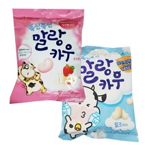 롯데제과 말랑카우 대용량 158g (밀크맛3개+딸기우유맛3개) 총6개, 6개, 274g