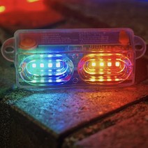 제이식스 세이프티 LED 4색 탑박스 배달통 태양광 충전 오토바이 후미등 깜빡이, 1개