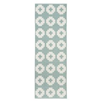 북유럽 브리타스웨덴 Brita Sweden 플라워 PVC 매트 카페트 러그 라군 70x300 cm