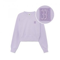 [국내매장판] 엠엘비 MLB 여성 베이직 스몰크랍핏 맨투맨 BOS (L.Lavender)