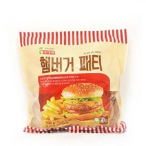 햄버거패티 미롯데푸드 1.1KG 식자재 장보기, 단품, 단품