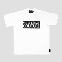 베르사체진 COUTURE 프린트 반팔티셔츠 화이트 B3GVA7VN 30331
