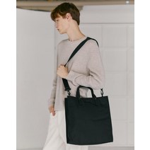 23SS 블랙 페브릭 로고라벨 크로스 겸용 토트백 HJBA3E950BK