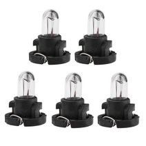 자동차전조등 5pcs t4 12v 자동차 자동 인테리어 악기 전구 대시 보드 램프 에어컨 버튼 표시등 마쓰다 닛산 호환