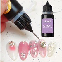 네일 글루 파츠 접착제 본드 초강력 아트 라인석 10ML UV 크리스탈 보석 다이아몬드 바늘 도구 1 병 x, [01] CHINA