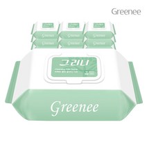 그리니 55gsm 휴대용 물티슈 클렌징 티슈 30매 10팩 캡형