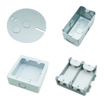 평카바 매립 철 아울렛 박스 PVC 노출 박스 석고보드 보조대, 26-2.주물 콘센트박스 2개용 2방 22mm