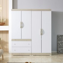 해해동동 클라라(댐퍼경첩)1600투서랍 장롱세트(2서랍옷장+옷장or이불장)신제품 (88), 긴문형 내부 - 이불장, 화이트워시