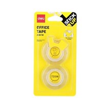 아트박스/델리 DELI 델리 휴대용 클리어 접착테이프 간편 커팅기 포함 2롤 18mm
