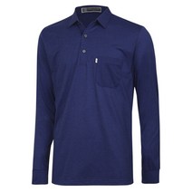 파파브로 남성 데일리로 입기 좋은 투버튼 카라 티셔츠 IU-KAA-NB51-네이비